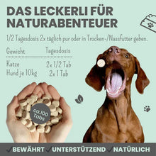 Lade das Bild in den Galerie-Viewer, Noms+ Zpot-on &amp; 2x 150g Zistrosen-Tabs | Spar-Set | Pflanzlicher Anti-Zecken Schutz für Hunde gegen Flöhe, Zecken, Milben &amp; Mücken | 100% Chemiefrei | Sparpaket
