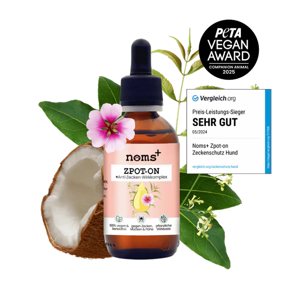 Zpot-on Tropfen für Hunde gegen Flöhe, Zecken, Milben & Mücken | 100% Chemiefrei | 50ml Jahresvorrat