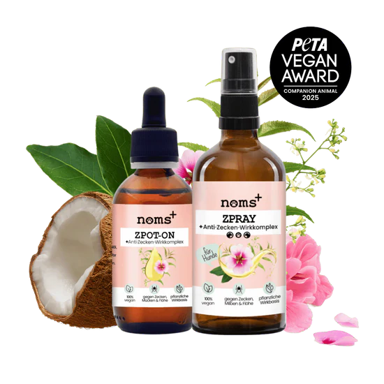 Starkes Duo | Pflanzlicher Anti-Zecken Schutz für Hunde gegen Flöhe, Zecken, Milben & Mücken | 100% Chemiefrei | Sparpaket