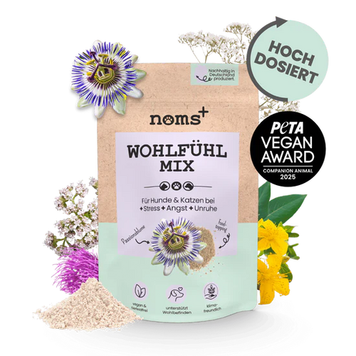 Wohlfühlmix Pulver für Hunde & Katzen | Bei Stress, Angst, Unruhe & Hyperaktivität | 100% vegan & tierleidfrei | 150g