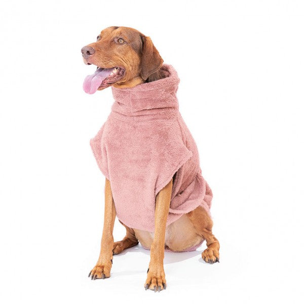 Öko-Hundebademantel | 100% Bio-Baumwolle | Weich & saugstark | Pink Berry