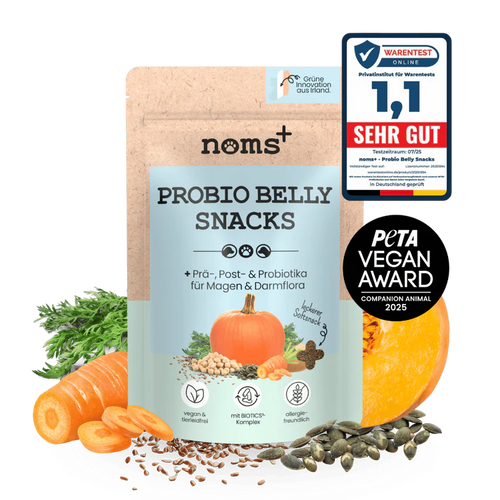 Probio Belly Snacks für Hunde | Gegen Durchfall & Verstopfung | Stärkt die Darmflora | Vegan & tierleidfrei | 200g