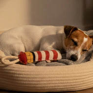 Nachhaltiges Fräulein Plath Hundespielzeug Leuchtturm | 100% schadstofffrei | Upcycling Leder | Fräulein Plath