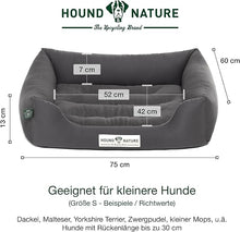 Lade das Bild in den Galerie-Viewer, Öko-Hundebett Luzern von HOUND&amp;NATURE | Fleece-Seite | Recycelte Materialien | Oeko-Tex® Standard 100  | Grau
