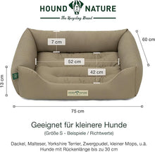 Lade das Bild in den Galerie-Viewer, Öko-Hundebett Luzern von HOUND&amp;NATURE | Fleece-Seite | Recycelte Materialien | Oeko-Tex® Standard 100  | Taupe
