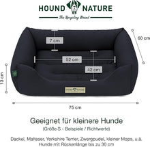 Lade das Bild in den Galerie-Viewer, Öko-Hundebett Luzern von HOUND&amp;NATURE | Fleece-Seite | Recycelte Materialien | Oeko-Tex® Standard 100  | Blau
