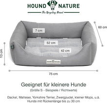 Lade das Bild in den Galerie-Viewer, Öko-Hundebett Luzern von HOUND&amp;NATURE | Fleece-Seite | Recycelte Materialien | Oeko-Tex® Standard 100  | Hellgrau
