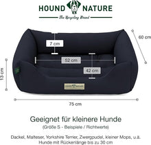 Lade das Bild in den Galerie-Viewer, Öko-Hundebett Bern von HOUND&amp;NATURE | Recycelte Materialien | Oeko-Tex® Standard 100  | Blau
