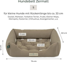 Lade das Bild in den Galerie-Viewer, Orthopädisches Öko-Hundebett Zermatt von HOUND&amp;NATURE | Recycelte Materialien | Oeko-Tex® Standard | Taupe
