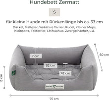 Lade das Bild in den Galerie-Viewer, Orthopädisches Öko-Hundebett Zermatt von HOUND&amp;NATURE | Recycelte Materialien | Oeko-Tex® Standard | Hellgrau
