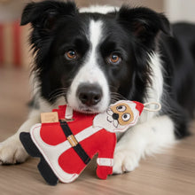 Lade das Bild in den Galerie-Viewer, Nachhaltiges Leder Hundespielzeug &quot;Santa Claus&quot; Weihnachtsmann | Schadstofffrei &amp; robust | Goldiges Weihnachtsgeschenk
