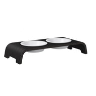 Futterstation dogBar® für Hunde | Porzellan | Eiche dunkel | NEU: 6 Größen | Fräulein Plath