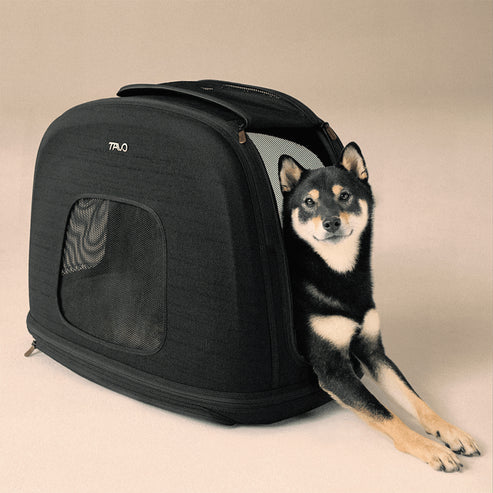 Crashgetestete Isofix Transportbox Auto Tavo Crispin für Hunde | 3 Größen bis 27.2 kg | Farbe: Onyx