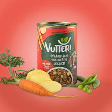 Lade das Bild in den Galerie-Viewer, Veganes Hundefutter: Nassfutter Wie Rind – von Vutter!
Inhalt: 400 g pro Dose
