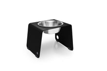 Lade das Bild in den Galerie-Viewer, Jaska Hundenapf ARC Solo | Erhöhte Hundebar | Stahl &amp; Edelstahl | 4 Größen | Schwarz XL
