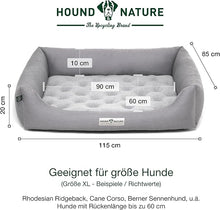 Lade das Bild in den Galerie-Viewer, Orthopädisches Öko-Hundebett Zürich von HOUND&amp;NATURE | Fleece-Seite | Recycelte Materialien | Oeko-Tex® Standard | Hellgrau
