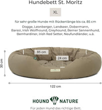 Lade das Bild in den Galerie-Viewer, Rundes Öko-Hundebett St.Moritz von HOUND&amp;NATURE | Recycelte Materialien | Oeko-Tex® Standard 100  | Taupe
