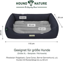 Lade das Bild in den Galerie-Viewer, Öko-Hundebett Luzern von HOUND&amp;NATURE | Fleece-Seite | Recycelte Materialien | Oeko-Tex® Standard 100  | Blau
