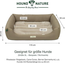 Lade das Bild in den Galerie-Viewer, Öko-Hundebett Luzern von HOUND&amp;NATURE | Fleece-Seite | Recycelte Materialien | Oeko-Tex® Standard 100  | Taupe
