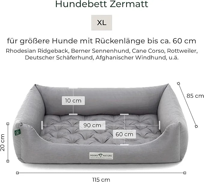 Orthopädisches Öko-Hundebett Zermatt von HOUND&NATURE