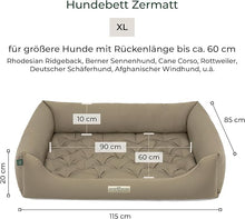 Lade das Bild in den Galerie-Viewer, Orthopädisches Öko-Hundebett Zermatt von HOUND&amp;NATURE | Recycelte Materialien | Oeko-Tex® Standard | Taupe
