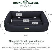 Lade das Bild in den Galerie-Viewer, Öko-Hundebett Luzern von HOUND&amp;NATURE | Fleece-Seite | Recycelte Materialien | Oeko-Tex® Standard 100  | Blau
