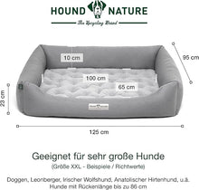 Lade das Bild in den Galerie-Viewer, Orthopädisches Öko-Hundebett Zürich von HOUND&amp;NATURE | Fleece-Seite | Recycelte Materialien | Oeko-Tex® Standard | Hellgrau
