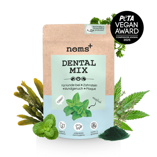 Dentalmix für Hunde | Bei Plaque & Zahnstein | Rein Pflanzlich & frischer Atem | 100% vegan & tierleidfrei| 150g