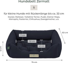 Lade das Bild in den Galerie-Viewer, Orthopädisches Öko-Hundebett Zermatt von HOUND&amp;NATURE | Recycelte Materialien | Oeko-Tex® Standard | Blau
