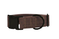 Hundehalsband mit Klickverschluss | Korkleder | Umweltfreundlich | Robust & Vegan | Braun/Schwarz | Fräulein Plath