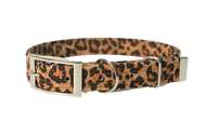 Hundehalsband mit Dornschnalle | Korkleder | Robust & Vegan | Leo/Silber | Fräulein Plath