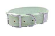 Hundehalsband mit Dornschnalle | Korkleder | Umweltfreundlich | Robust & Vegan | Mint/Silber | Fräulein Plath