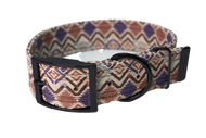 Hundehalsband mit Dornschnalle | Korkleder | Umweltfreundlich | Robust & Vegan | Ethno Light/Schwarz | Fräulein Plath