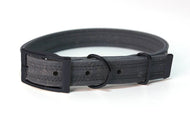 Hundehalsband mit Dornschnalle | Korkleder | Umweltfreundlich | Robust & Vegan | Anthrazit/schwarz | Fräulein Plath