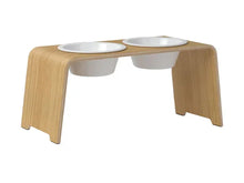 Lade das Bild in den Galerie-Viewer, Futterstation dogBar® für Hunde | Porzellan | Eiche hell | NEU: 6 Größen M large
