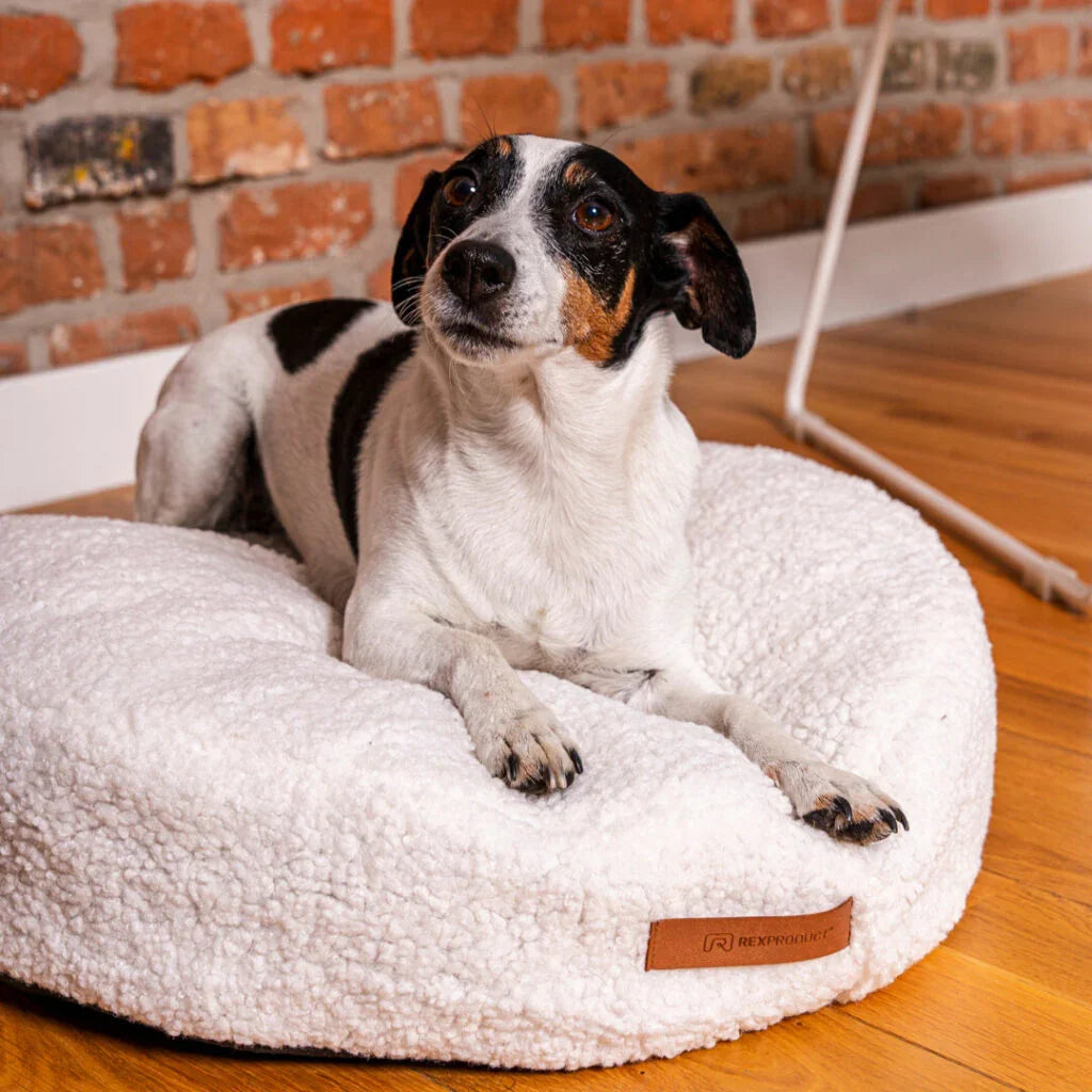Hundebett & Hundekissen rund COCO Teddy Rexproduct | ko-Tex Standard |  Hellbeige | 2 Gren | Frulein Plath