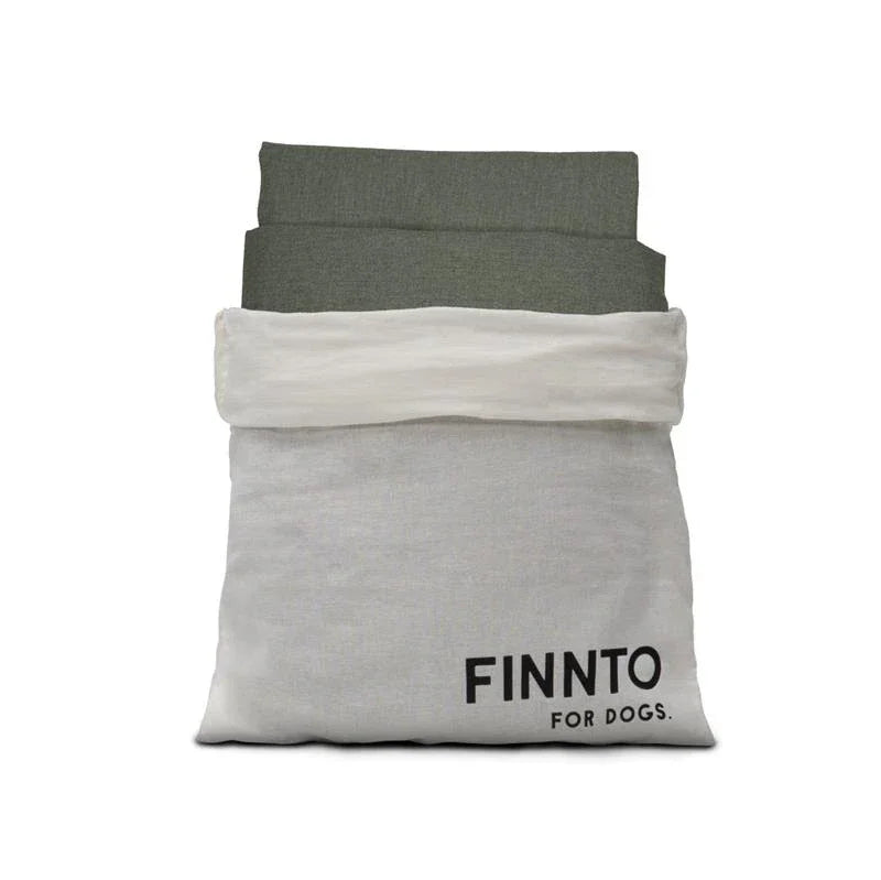 FINNTO® Hundebett Wechselbezüge | Öko-Tex Standard 100 & FAIRTRADE Zertifikat | 3 Farben Olivegrau