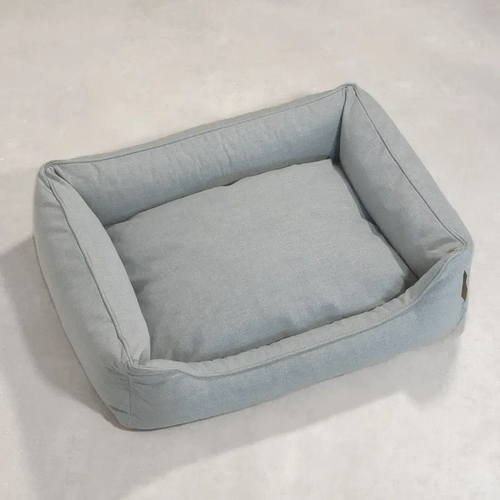 BUDDY. Hundebett | Recycelte Materialien | ÖkoTex-zertifiziert | Grau/blau