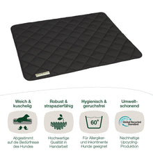 Lade das Bild in den Galerie-Viewer, Öko Hundedecke Davos HOUND&amp;NATURE | Wasserfest &amp; recycelte Materialien | Oeko-Tex® Standard 100  | Schwarz
