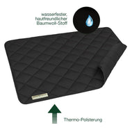 Öko Hundedecke Davos HOUND&NATURE | Wasserfest & recycelte Materialien | Oeko-Tex® Standard 100 | Schwarz | Fräulein Plath