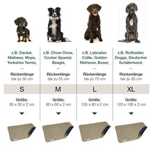 Lade das Bild in den Galerie-Viewer, Öko Wendedecke Davos von HOUND&amp;NATURE | Wasserfest &amp; recycelte Materialien | Oeko-Tex® Standard 100 | Taupe-blau
