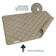 Öko Hundedecke Davos HOUND&NATURE | Wasserfest & recycelte Materialien | Oeko-Tex® Standard 100 | Taupe | Fräulein Plath