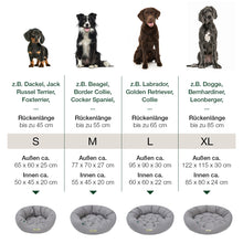 Lade das Bild in den Galerie-Viewer, Rundes Öko-Hundebett St.Moritz von HOUND&amp;NATURE | Recycelte Materialien | Oeko-Tex® Standard 100  | Hellgrau
