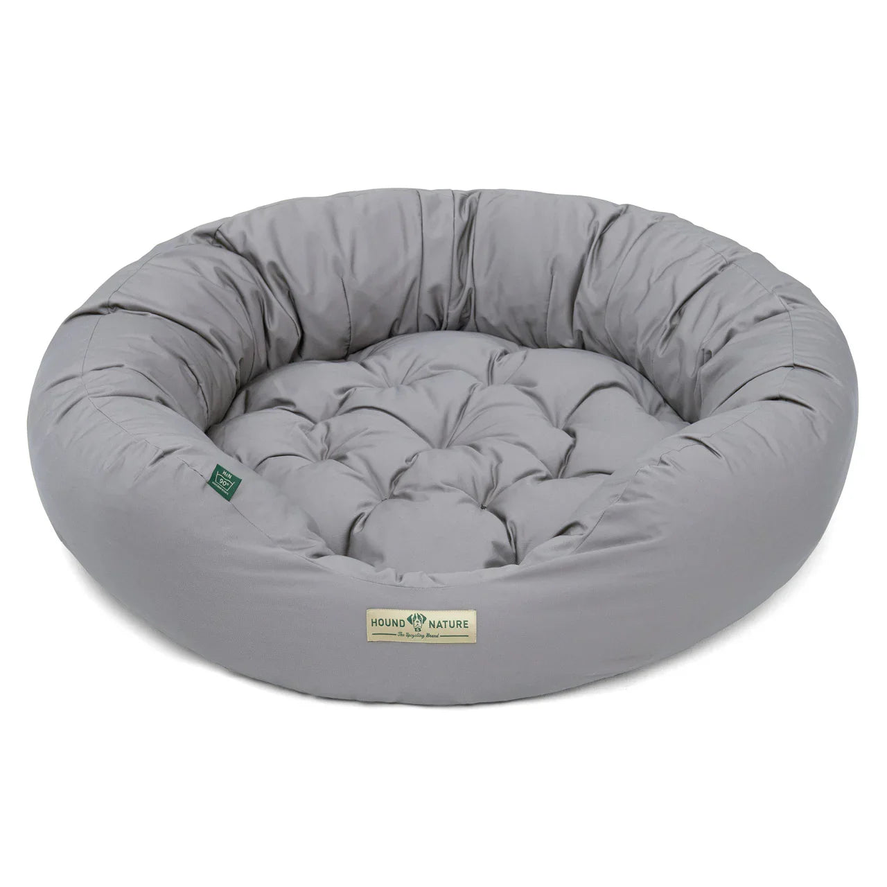 ZINN Hundebett Rund, 70 Cm - Weiches Donut-Bett Mit Pelz Für Große Hunde
