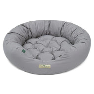 Hundebett rund St.Moritz von HOUND&NATURE | Recycelte Materialien | Oeko-Tex® Standard 100 | Hellgrau | Fräulein Plath