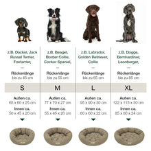 Lade das Bild in den Galerie-Viewer, Rundes Öko-Hundebett St.Moritz von HOUND&amp;NATURE | Recycelte Materialien | Oeko-Tex® Standard 100  | Taupe
