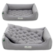 Orthopädisches Öko-Hundebett Zermatt von HOUND&NATURE | Recycelte Materialien | Oeko-Tex® Standard | Hellgrau | Fräulein Plath