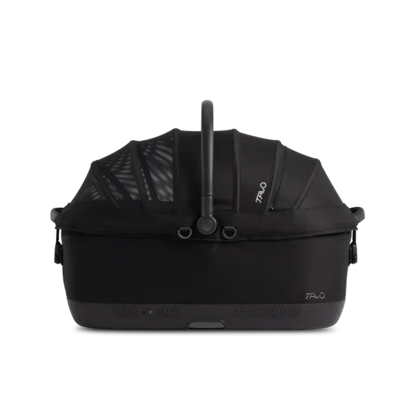 Isofix Autositz & Transportbox Maeve™ iso7x-R WIND von Tavo für Hunde bis 18 kg | GREENGUARD-Gold-Zertifizierung | Farbe: Onyx