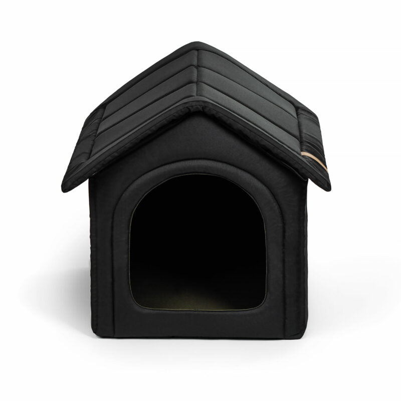 Hundehütte HOME für drinnen & draußen | Öko-Tex 100 zertifiziert | 4 Größen | Schwarz