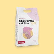 Lade das Bild in den Galerie-Viewer, Nachhaltiges Katzenstreu Tofu Fine Babypuder von HOOPO® | 100% Tofu | Babypuder Duft | Blitzschnelle Klumpenbildung 4 x 7 L | Fräulein Plath
